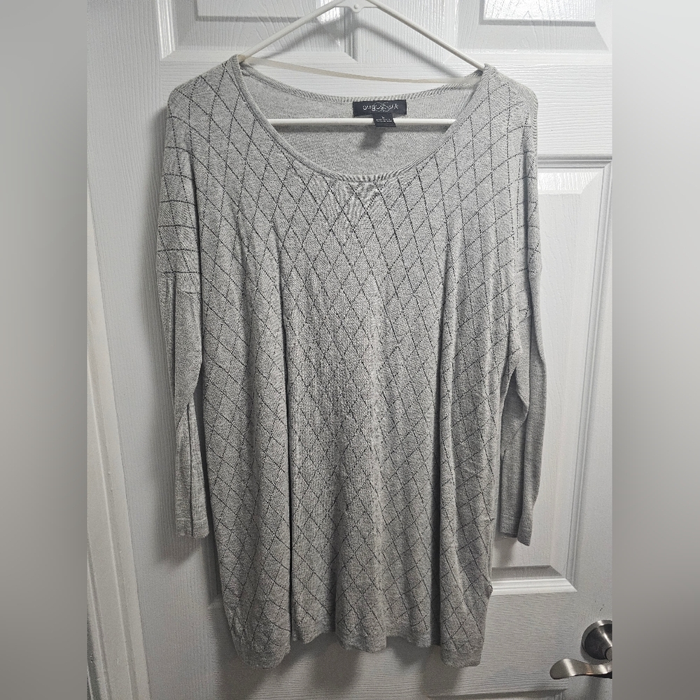 August Silk Diamond Pattern Sweater
